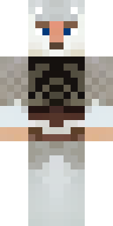 a frost viking in white furs and a horned helm