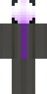 an enderman-inspired figure, tall and black with purple eyes