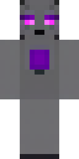 an enderman-inspired figure, tall and black with purple eyes