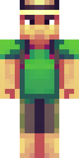 a farmer villager in a straw hat with a green apron