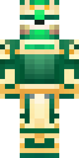 a jade samurai in green and gold ceremonial armor