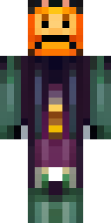 a Halloween pumpkin-headed figure in a dark cloak