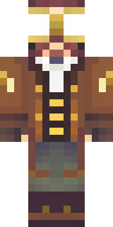 a steampunk inventor in a brown leather coat and brass goggles