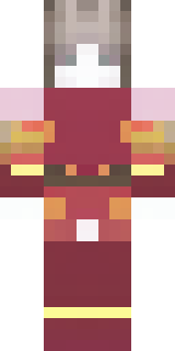 a fire mage in crimson robes with burning orange sleeves
