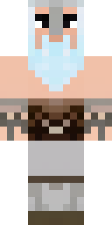 a frost viking in white furs and a horned helm