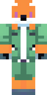 an anthropomorphic fox in a green explorer jacket