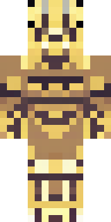 a piglin brute in gold armor with a snout and tusks