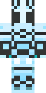 a frost knight in ice-blue armor rimed with snow