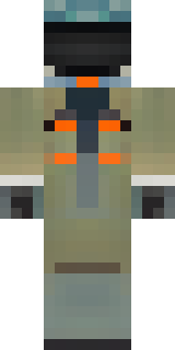 a battle-worn pilot in orange plating with scorch marks
