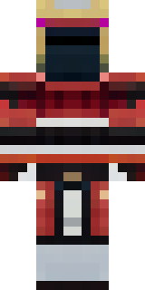 a samurai in red lacquered armor with a horned helmet