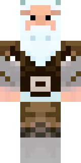 a frost viking in white furs and a horned helm