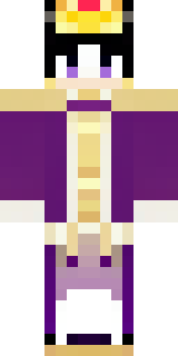 a young king in an ermine-trimmed purple cloak and gold crown