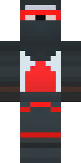 a shadow ninja in matte black with a red scarf