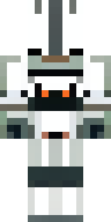 a mecha pilot in a white flight suit with a segmented helmet