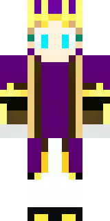 a young king in an ermine-trimmed purple cloak and gold crown