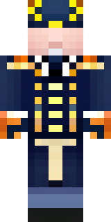 an airship captain in a navy coat with copper gadgets