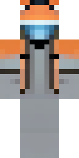 a battle-worn pilot in orange plating with scorch marks
