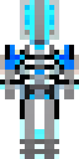 a chrome android with glowing blue eyes and exposed joints
