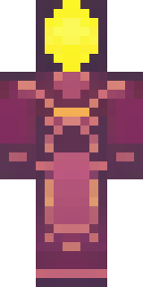 a nether hunter in crimson hide with glowing gold trim