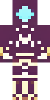 a nether hunter in crimson hide with glowing gold trim