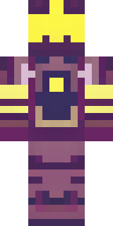 a nether hunter in crimson hide with glowing gold trim