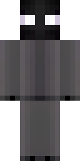 an enderman-inspired figure, tall and black with purple eyes