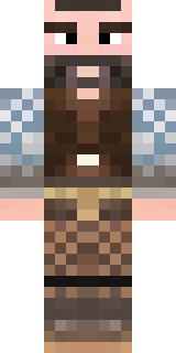a viking warrior in fur and iron with a braided beard