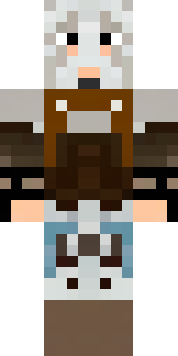 a frost viking in white furs and a horned helm