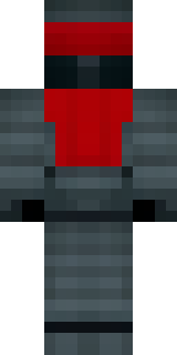 a shadow ninja in matte black with a red scarf