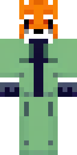 an anthropomorphic fox in a green explorer jacket