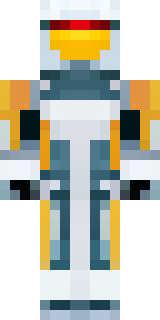 a mecha pilot in a white flight suit with a segmented helmet