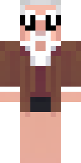 a friendly villager librarian in brown robes with glasses