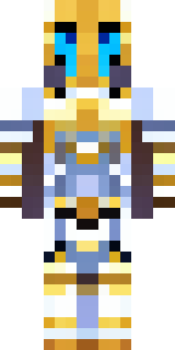 a royal paladin in gold-trimmed white armor with a red cape