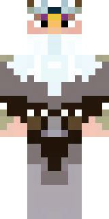 a frost viking in white furs and a horned helm