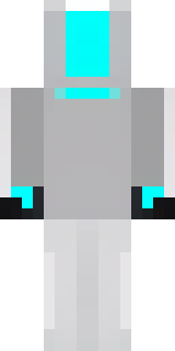 a sleek white service robot with a single cyan sensor