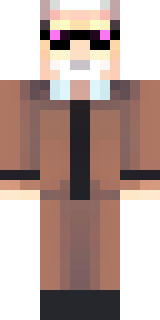 a friendly villager librarian in brown robes with glasses