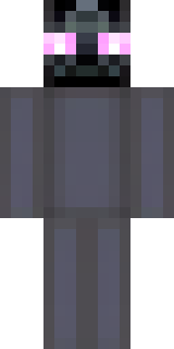 an enderman-inspired figure, tall and black with purple eyes