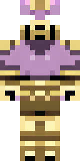 a piglin brute in gold armor with a snout and tusks