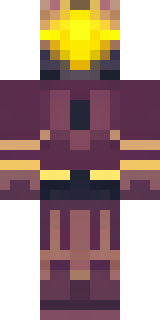 a nether hunter in crimson hide with glowing gold trim