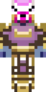 a piglin brute in gold armor with a snout and tusks