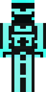 a neon cyber-ninja in dark bodysuit with teal light trim