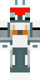 a mecha pilot in a white flight suit with a segmented helmet