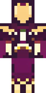 a nether hunter in crimson hide with glowing gold trim