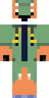 an anthropomorphic fox in a green explorer jacket