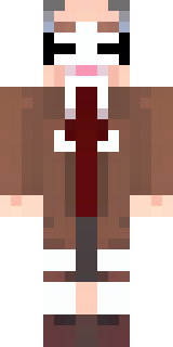 a friendly villager librarian in brown robes with glasses