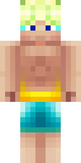 a summer surfer in board shorts with sun-bleached hair