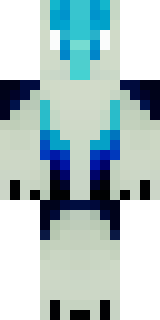 a snow fox spirit in white fur with blue markings