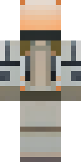 a battle-worn pilot in orange plating with scorch marks