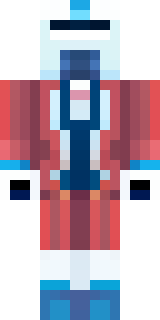 a masked hero in a sleek red and blue suit with a chest emblem