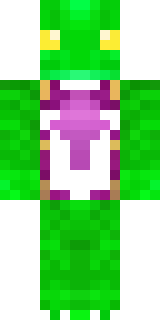 a dragon hybrid with green scales, horns and a spined tail